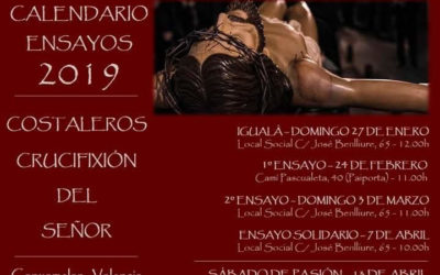 Calendario Ensayos Costaleros 2019